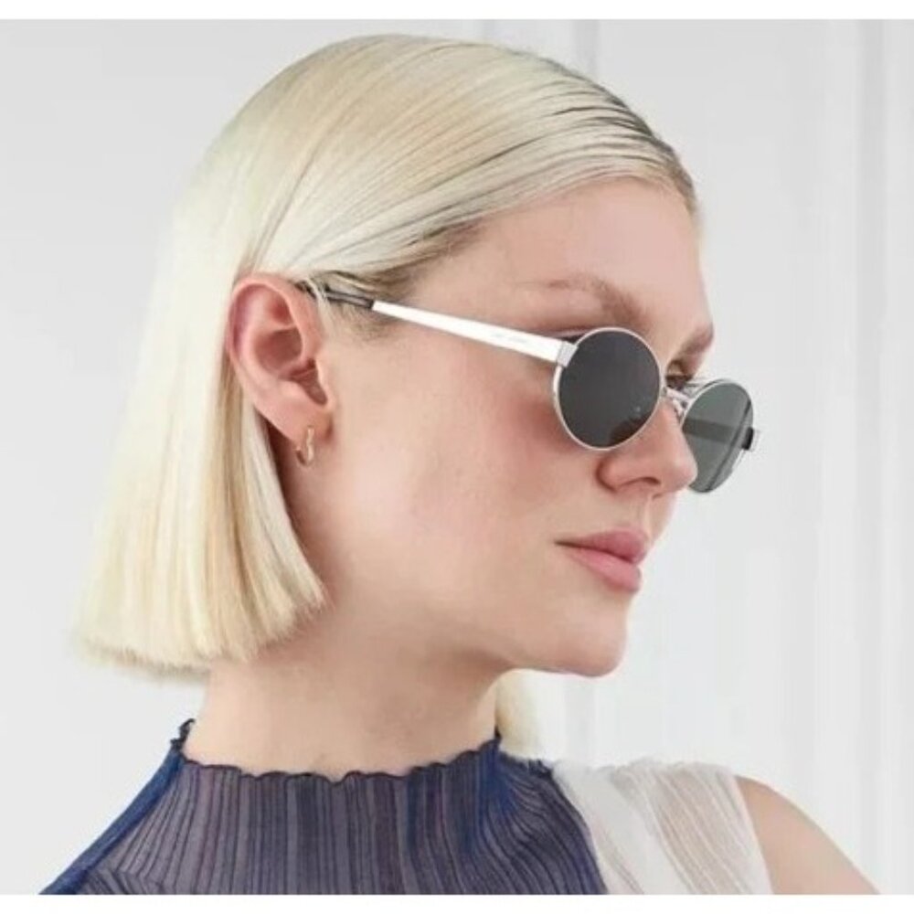 NEW SAINT LAURENT SUNGLASSES SL692 002 SILVER WOMEN EYEWEAR SL 692 002